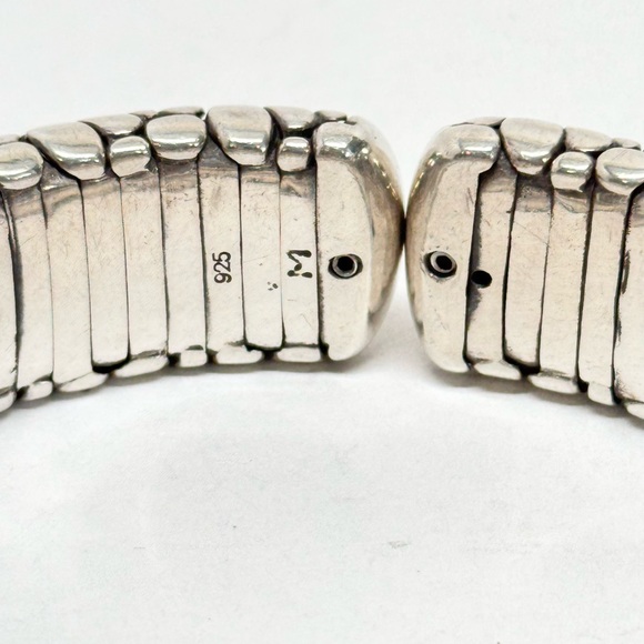 John Hardy Kali Pebble Flex Cuff Bracelet .925 Sterling Silver Size M - Picture 7 of 9